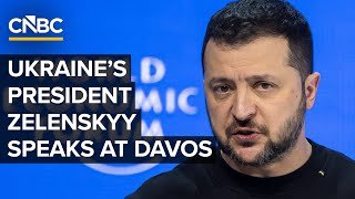 Ukraine’s President Volodymyr Zelenskyy speaks at the World Economic Forum in Davos — 1/22/26