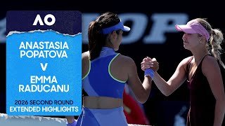 Anastasia Potapova v Emma Raducanu Extended Highlights | Australian Open 2026 Second Round