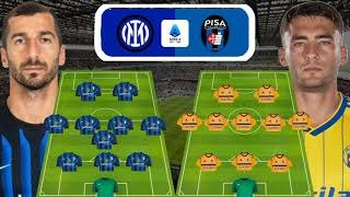INTER MILAN vs PISA SC ♦️ Head To Head Lineup Predictions 🔥 Italy Serie A 2025/2026 Today