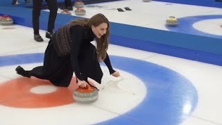 Princess Kate and Prince William compete in curling competition in Scotland