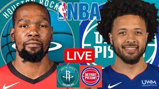 LIVE: HOUSTON ROCKETS vs DETROIT PISTONS | NBA | PLAY BY PLAY | SCOREBOARD