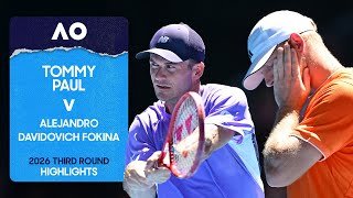 Tommy Paul v Alejandro Davidovich Fokina Highlights | Australian Open 2026 Third Round