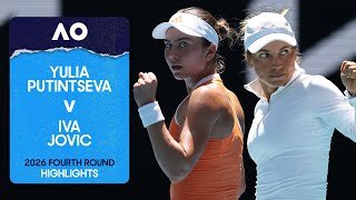 Yulia Putintseva v Iva Jovic Highlights | Australian Open 2026 Fourth Round