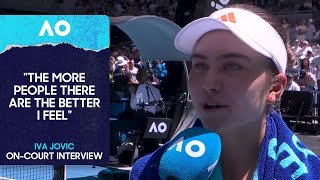 Iva Jovic On-Court Interview | Australian Open 2026 Fourth Round