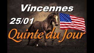 PRONOSTIC PMU QUINTE DU JOUR DIMANCHE 25 JANVIER 2026