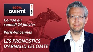 Pronostics Quinté PMU - 100% Quinté du Samedi 24 janvier à Paris-Vincennes