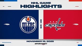 NHL Highlights | Edmonton Oilers vs. Washington Capitals - November 19, 2025