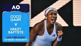 Coco Gauff v Hailey Baptiste Extended Highlights | Australian Open 2026 Third Round