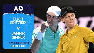 Eliot Spizzirri v Jannik Sinner Highlights | Australian Open 2026 Third Round