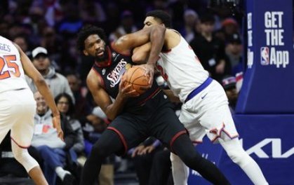 NBA : Un Embiid XXL ne suffit pas aux 76ers pour pi&eacute;ger les Knicks