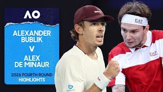 Alexander Bublik v Alex de Minaur Highlights | Australian Open 2026 Fourth Round