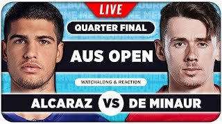 ALCARAZ vs DE MINAUR • Australian Open 2026 QF • LIVE Tennis Watchalong