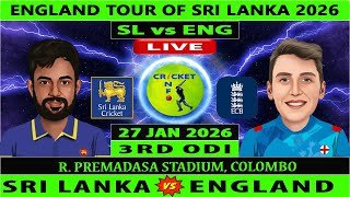 Sri Lanka vs England | SL vs ENG | 3rd ODI Match of England vs Sri Lanka Series 2026 | ENG vs SL