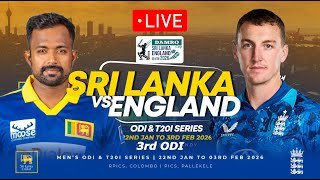 🔴 LIVE | Sri Lanka VS England | England Tour of Sri Lanka | 3rd ODI | 2026  #cricket26