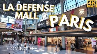 Walking in La Défense Mall Paris 2025 | 4K Ultra HD City Walk Through the Modern Shopping District