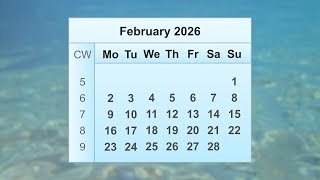 February 2026 Calendar