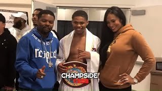 Shakur Stevenson Celebrates Achieving World Champ with Family & Celebrities! Newark Made!