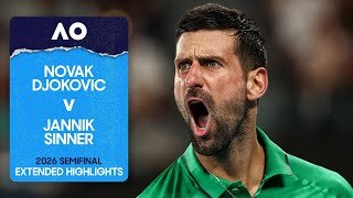 Novak Djokovic v Jannik Sinner Extended Highlights | Australian Open 2026 Semifinal