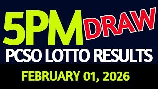 Lotto Result Today 5pm draw February 01, 2026 PCSO