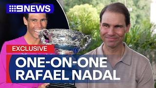 A one-on-one with tennis legend Rafael Nadal at the Australian Open | 9 News Australia
