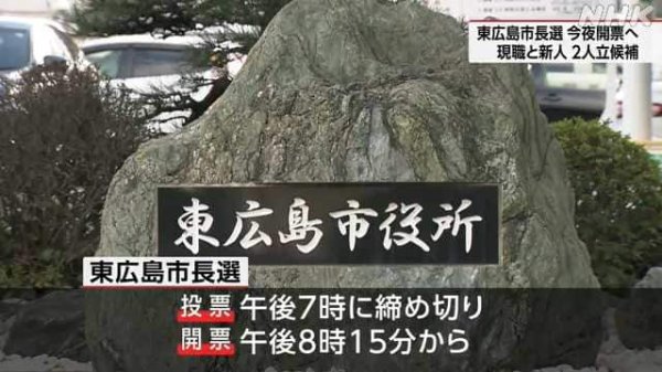 広島　東広島市長選挙　１日夜開票へ | NHKニュース