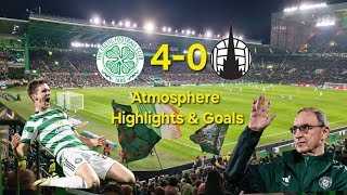 MARTIN O'NEILL | Celtic 4-0 Falkirk | Goals & Atmosphere Highlights 