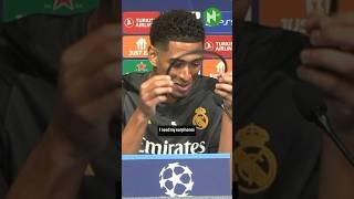 I need my earphones! Jude Bellingham struggles to understand Spanish question 😂🇪🇸