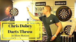 Chris Dobey darts throw in slow motion