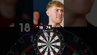 Chris Dobey beating Lewis Hall's nine-dart score with two darts 😅