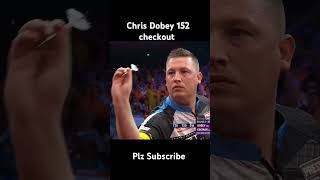 Chris Dobey Hits 152 checkout #shorts #trending #3dart #darts #viralvideo #youtubeshorts