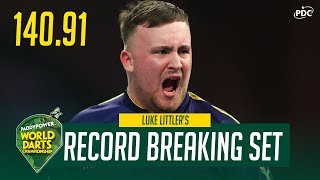 LUKE LITTLER'S RECORD BREAKING SET 🤯 2024/25 Paddy Power World Darts Championship