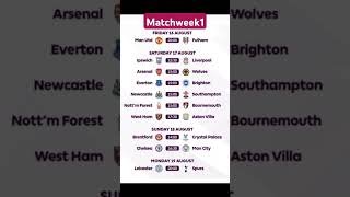 Premier League: Opening Fixtures for 2024/25 Season⚽