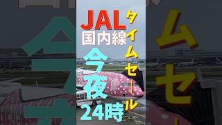 【セール❗️SALE❗️】JAL国内線タイムセール今夜24時スタート！コスト重視の方はこのチャンスをに是非JALに乗ってみて！料金はほとんどの路線で土日平日とも同価格！2024年10月の旅行に！