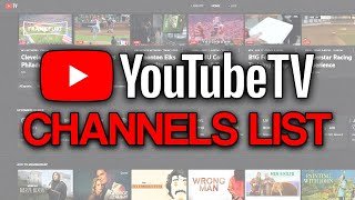 YouTube TV Channels List (2025)