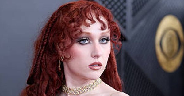 Chappell Roan risks arrest as she goes topless in nipple rings dress at Grammys