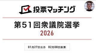 衆議院選挙2026の投票マッチングやってみた！（政治／選挙／衆院選）【選挙ドットコム】