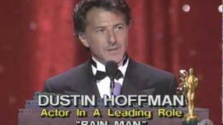 Dustin Hoffman Wins Best Actor | 61st Oscars (1989)