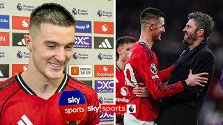 Benjamin Šeško FULL post-match interview after scoring winner in Man Utd 3-2 Fulham