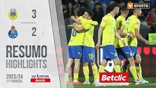 Resumo: Arouca 3-2 FC Porto (Liga 23/24 #21)