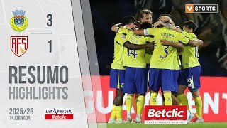 Resumo: Arouca 3-1 AVS (Liga 25/26 #1)