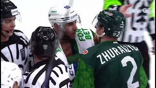 ⚠️ГРУБОСТЬ⚠️ Даниил Журавлев (Ак Барс) и Джошуа Ливо (Салават Юлаев)