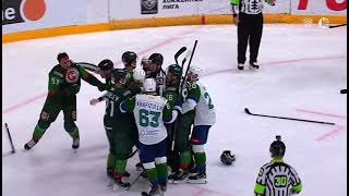 🔥ГРУБОСТЬ🔥 Алексей Марченко (Ак Барс) и Джошуа Ливо (Салават Юлаев)