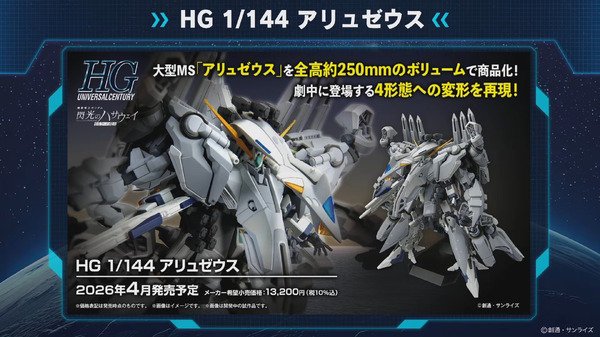 映画オリジナルMS「アリュゼウス」早くもHGガンプラ化！変形はもちろん、内部メカとして「量産型νガンダム」も付属 | インサイド