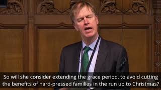 Stephen raises benefit cap grace period at DWP Questions