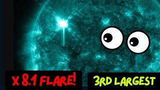 Major X Flare just now on the Sun. Third Largest this cycle.. Sunday