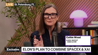 Musk Likely to Combine SpaceX and xAI, Cathie Wood Says