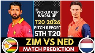 NED vs ZIM Today Match Prediction 🦁 | Netherlands vs Zimbabwe 5th T20 World Cup Warm-up 2026
