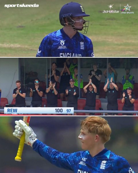 A terrific century from England U19 skipper Thomas Rew! 🌟...
