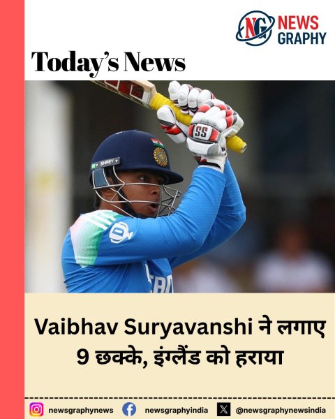 भारत U-19 टीम के स्टार बल्लेबाज़ वैभव सूर्यवंशी ने इंग्लै...
