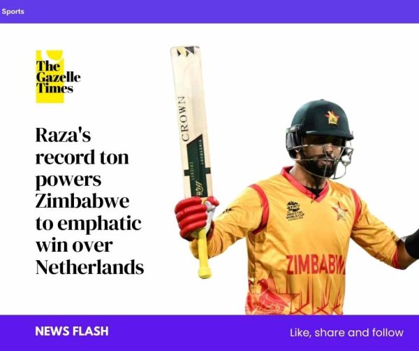 Zimbabwe achieved a record-breaking run-chase, the fourth...